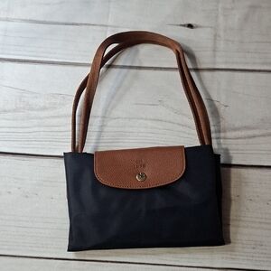 Black And Brown Packable Tote Bag
